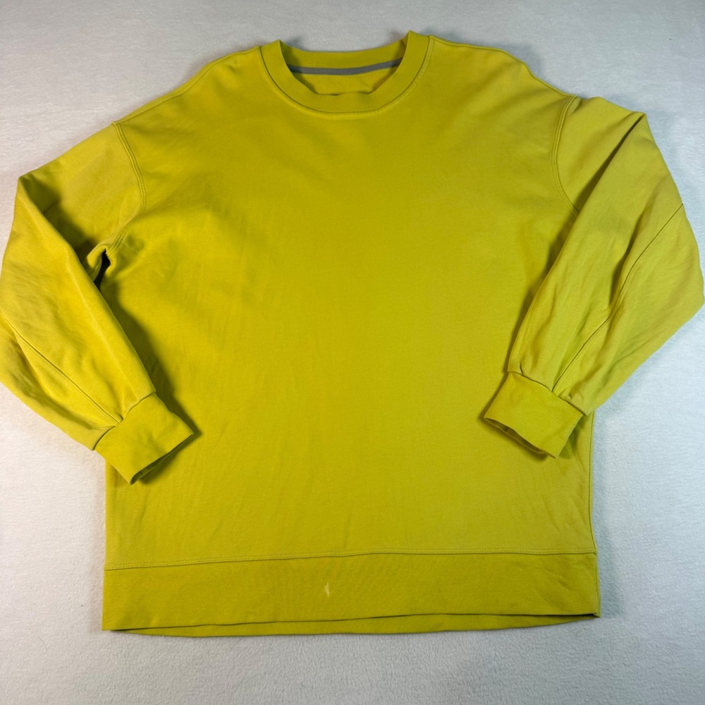 Lululemon Perfectly Oversized Crew Sweatshirt Yellow Serpentine Lime M/L